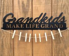 Load image into Gallery viewer, Grand kids make life grand, metal monogram, metal wall decor, metal quote, Housewarming Gift, Christmas gift, Mother's Day