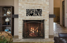 Load image into Gallery viewer, Family what happens when two people fall in love, metal monogram, metal wall decor, metal quote, Housewarming Gift, Christmas gift
