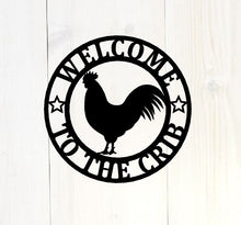 Load image into Gallery viewer, Last Name Chicken Door Hanger, Chicken Garden Flag, Chicken Sign, Chicken Decor, Farmhouse Chicken Wall Decor, rooster