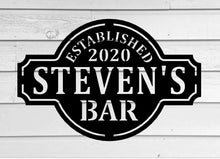 Load image into Gallery viewer, Vintage Metal Bar Sign - Established Wall Decor - Personalized Bar Sign - Lounge - Tap