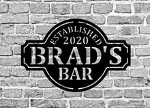 Load image into Gallery viewer, Vintage Metal Bar Sign - Established Wall Decor - Personalized Bar Sign - Lounge - Tap