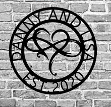 Load image into Gallery viewer, Personalized Infinity Heart Metal Sign