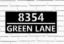 Load image into Gallery viewer, Address Sign, Metal Address Sign, Address Plaque, Metal Address Plaque, Number Sign, Outdoor Sign, House Number Sign, House Sign