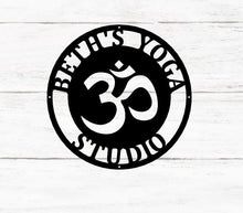 Load image into Gallery viewer, Yoga Wall Art, Aum Sign, Buddha Wall Art, Charm, Om Metal Wall Art, Metal Wall Sign, Metal Wall Decor, Metal Wall Art, Housewarming Gift