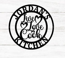 Load image into Gallery viewer, Personalized Kitchen Signs, Custom Kitchen Sign Wall Decor, Custom Metal Sign for Kitchen, Nana's Kitchen Metal Sign, Nana Mothers Day Gift