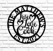 Load image into Gallery viewer, Personalized Kitchen Signs, Custom Kitchen Sign Wall Decor, Custom Metal Sign for Kitchen, Nana's Kitchen Metal Sign, Nana Mothers Day Gift