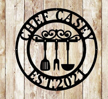 Load image into Gallery viewer, Personalized Kitchen Signs, Custom Kitchen Sign Wall Decor, Custom Metal Sign for Kitchen, Nana's Kitchen Metal Sign, Nana Mothers Day Gift