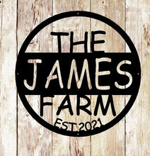 Load image into Gallery viewer, Custom Metal Sign - Hanging Farm Sign