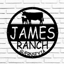 Load image into Gallery viewer, cow calf Metal Sign, Custom Cow/Calf, Farmer sign, Personalized, Established, Plasma cut steel sign, animals farm, metal art, farmhouse