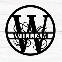 Load image into Gallery viewer, Personalized Family Name Metal Sign, Housewarming Gift, Metal Monogram Sign, Door Hanger, Last Name Sign, Metal Wall Art, Wedding Gift