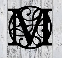 Load image into Gallery viewer, Personalized Family Name Metal Sign, Housewarming Gift, Metal Monogram Sign, Door Hanger, Last Name Sign, Metal Wall Art, Wedding Gift