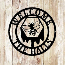 Load image into Gallery viewer, Honey Bee Family Name Established Sign | Custom Metal Sign