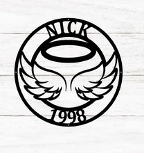 Load image into Gallery viewer, Metal Angel Wings Wall Decor, Metal Wall Art, Home Decor, Angel Wings Wall Art, Above Bed Decor, Living Room Wall Art, Bedroom Wall Decor