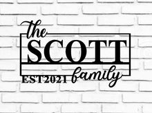 Load image into Gallery viewer, Custom Metal Sign, Personalized Metal Sign, Metal Signs Personalized, Outdoor Signs, Family Name Sign Metal, Last Name Metal Sign, Est Sign