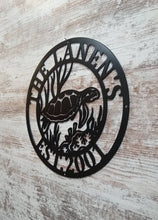 Load image into Gallery viewer, Metal sea turtle, Metal wall art, Metal wall decor, metal turtle, Metal sea life, Under the sea, Turtle decor, ocean decor, Beach decor, art