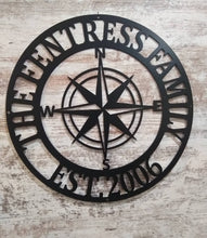 Load image into Gallery viewer, Personalized Compas Rose Metal Sign