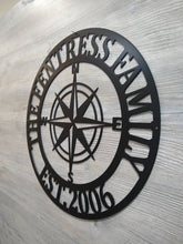 Load image into Gallery viewer, Personalized Compas Rose Metal Sign