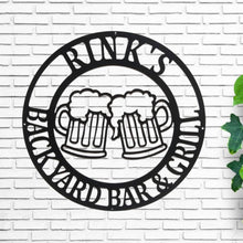 Load image into Gallery viewer, Personalized beer mugs sign