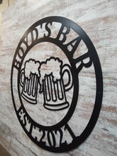 Load image into Gallery viewer, Personalized beer mugs sign