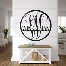 Load image into Gallery viewer, Split monogram sign