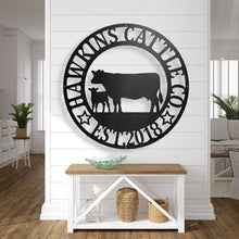 Load image into Gallery viewer, cow calf Metal Sign