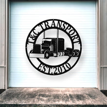 Load image into Gallery viewer, Big Rig, Trucker, 18 Wheeler, Diesel, metal sign, art, wall decor, trucking company, Customized Metal Trucker Sign, Truck Driver, Trucker