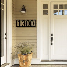 Load image into Gallery viewer, Custom metal address sign, custom street, rustic décor, metal numbers, Metal house numbers, address plaque, address sign, home décor
