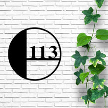 Load image into Gallery viewer, Custom metal address sign, custom street, rustic décor, metal numbers, Metal house numbers, address plaque, address sign, home décor