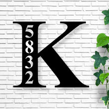 Load image into Gallery viewer, Monogram Address Sign, Address Sign, Outdoor Sign Address Plaque Wall Mount Hanging