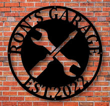 Load image into Gallery viewer, Metal Garage Sign, Custom Garage Sign, Personalized Gift for Dad, Custom Garage Sign, Metal Sign for Garage, Fathers Day Gift, Metal Sign