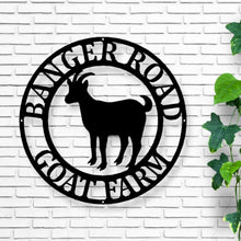 Load image into Gallery viewer, custom metal goat sign, Livestock metal pen sign. Custom personalized Goat, Sheep, Pig, Steer, poultry, rabbit, or dairy. 4H FFa show award.