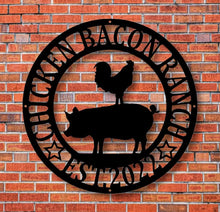 Load image into Gallery viewer, Personalized Farmhouse Sign - Farm Animal Sign - Metal Farmhouse Decor - Chicken Pig Cow Farm Sign - Custom Barn Sign - animal farm sign