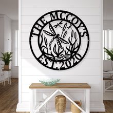 Load image into Gallery viewer, Personalized Dragonfly Door Metal Wall Art