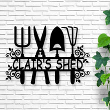 Load image into Gallery viewer, Personalized Metal Gardening sign, custom yard sign, garden decoration, Mother’s Day, Garden Sign, custom garden gift, Metal Greenhouse Sign