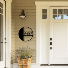 Load image into Gallery viewer, Custom metal address sign, custom street, rustic décor, metal numbers, Metal house numbers, address plaque, address sign, home décor