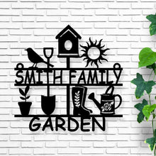 Load image into Gallery viewer, Personalized Metal Gardening sign, custom yard sign, garden decoration, Mother’s Day, Garden Sign, custom garden gift, Metal Greenhouse Sign