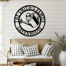 Load image into Gallery viewer, Personalized Metal Gardening sign, custom yard sign, garden decoration, Mother’s Day, Garden Sign, custom garden gift, Metal Greenhouse Sign