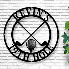 Load image into Gallery viewer, Personalized Golf Sign, Personalized Golf Décor, Golf Wall Art, metal Signs, Golf Sign, Bar Signs, Personalized Sign, 19th Hole golf sign