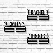 Load image into Gallery viewer, Custom Name Medal Hanger Monogram, Custom Medal Holder | Personalized Sports Medal Hanger | Display for Ribbons and Medals, Medal Holder