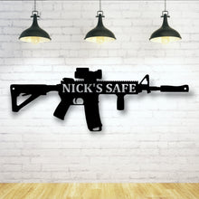 Load image into Gallery viewer, Personalized Gun Metal Sign - Gun Metal Sign - Gun Owner Gift - Armory Décor - 2nd Amendment - Army Gift - Veteran Gift - AR-15 - Gun Gift