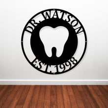 Load image into Gallery viewer, Dentist Office Wall Décor, Dentist Gift, Dental Office Sign, Dentist Office Metal Wall Decor, Personalized Dental Metal Wall Art, Hygienist