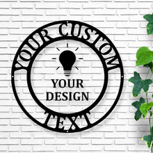 Load image into Gallery viewer, custom sign, your custom text metal sign, your logo here, metal sign custom, custom design sign, personalized sign, home decor