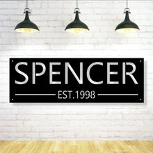 Load image into Gallery viewer, Personalized Metal Sign, Custom Metal Sign, Metal Signs Personalized, Outdoor Signs, Family Name Sign Metal, Last Name Metal Sign, Est Sign