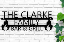 Load image into Gallery viewer, Personalized BBQ Metal Sign, Kitchen Metal Sign, Personalized Outdoor Metal sign, Grilling Gifts Sign Personalized,, Grill Gifts for Dad