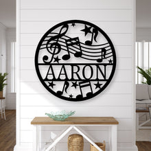 Load image into Gallery viewer, Personalized Music Established Last Name Family Sign | Personalized , | Mother's Day Gift | Free Shipping, Metal Music Wall Art, Music Gift