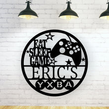 Load image into Gallery viewer, Metal Gaming Room Sign: Custom Wall Decor for Gamers, Personalized Art & Unique Gift for Gaming Enthusiasts