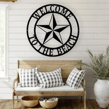 Load image into Gallery viewer, Texas Star Wall Decor, Rustic Metal Star Decoration, Western Home Decor, Farmhouse Style Texas Star, Texas Star, Wall Art & Accent