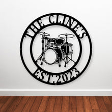 Load image into Gallery viewer, Metal Drumming Sign: Unique Wall Art, Music Decor for Drummers & Musicians, Handmade Gift, Perfect for Studio or Home