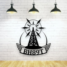 Load image into Gallery viewer, Ham Radio Gifts | Unique Metal Décor, Personalized Ham Radio Call Sign, Great Gift for Ham Operators & Enthusiasts, Customizable Design