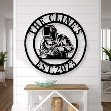 Load image into Gallery viewer, Metal Welding Sign | Personalized Welded Art | Custom Name Sign for Home, Garage & Workshop Decor | Unique Gift Ideas
